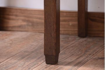 レトロ家具　和製アンティーク　本革座面のレトロなチェア(椅子)