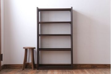 アンティーク家具　和製アンティーク シンプルでシックな古いブックシェルフ(本棚)