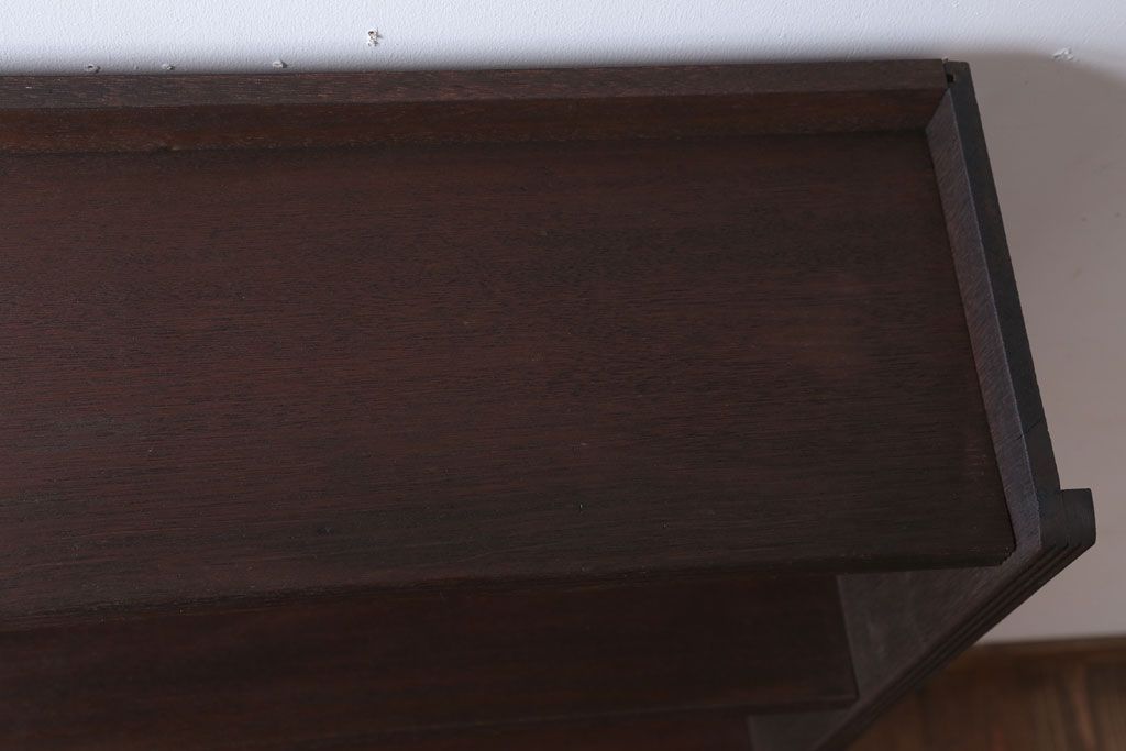 アンティーク家具　和製アンティーク シンプルでシックな古いブックシェルフ(本棚)