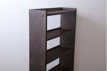 アンティーク家具　和製アンティーク シンプルでシックな古いブックシェルフ(本棚)