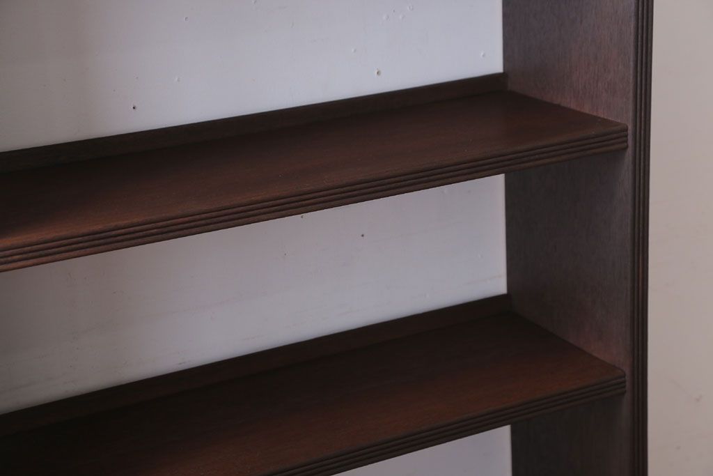 アンティーク家具　和製アンティーク シンプルでシックな古いブックシェルフ(本棚)