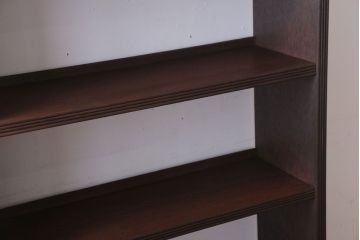 アンティーク家具　和製アンティーク シンプルでシックな古いブックシェルフ(本棚)