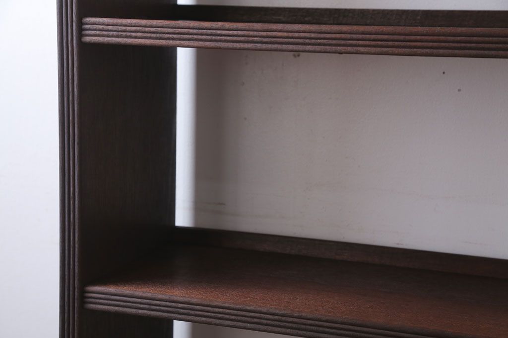 アンティーク家具　和製アンティーク シンプルでシックな古いブックシェルフ(本棚)