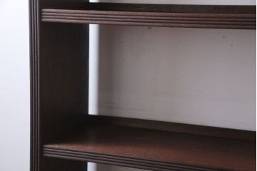 アンティーク家具　和製アンティーク シンプルでシックな古いブックシェルフ(本棚)