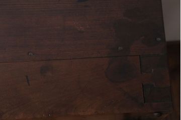 アンティーク家具　古民具・骨董　珍品!上品な金具付きの古い木製金庫箪笥