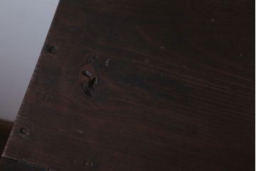 アンティーク家具　古民具・骨董　珍品!上品な金具付きの古い木製金庫箪笥