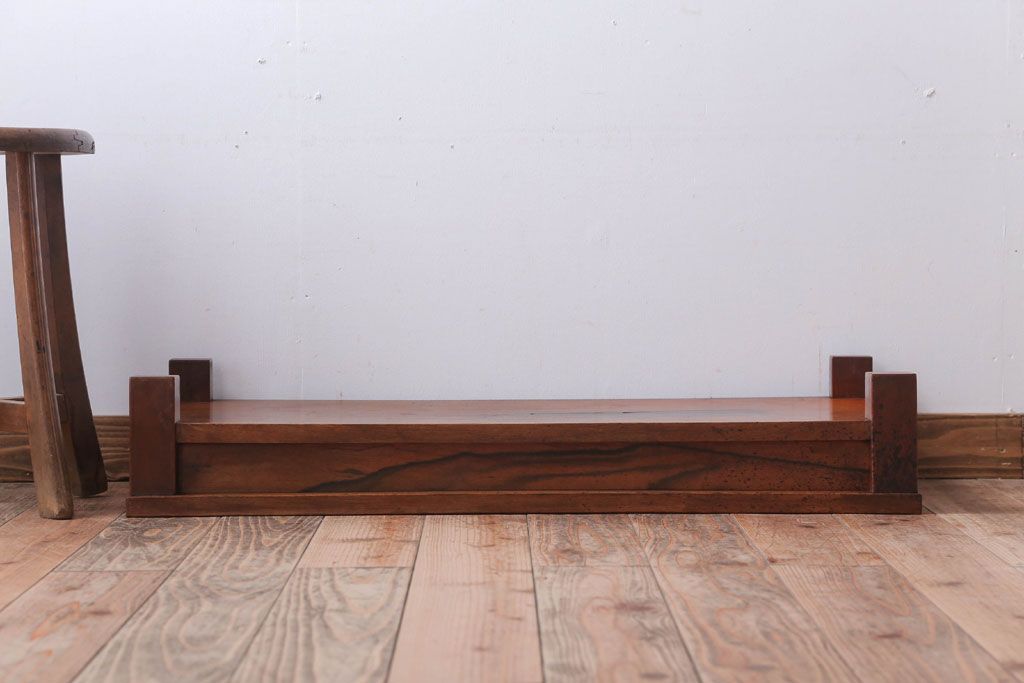 アンティーク雑貨　和製アンティーク　黒柿材!古い木製の置床