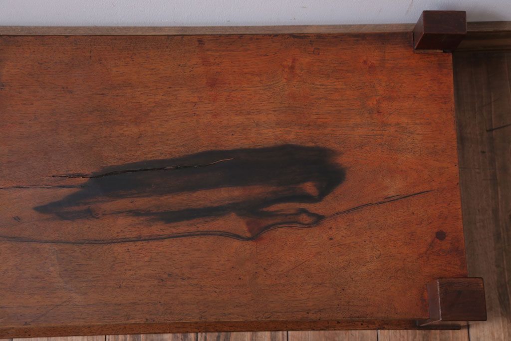 アンティーク雑貨　和製アンティーク　黒柿材!古い木製の置床