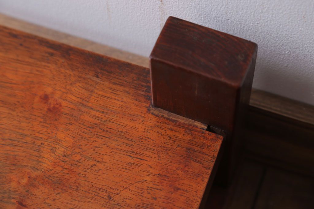 アンティーク雑貨　和製アンティーク　黒柿材!古い木製の置床