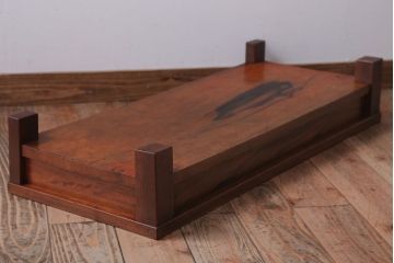 アンティーク雑貨　和製アンティーク　黒柿材!古い木製の置床