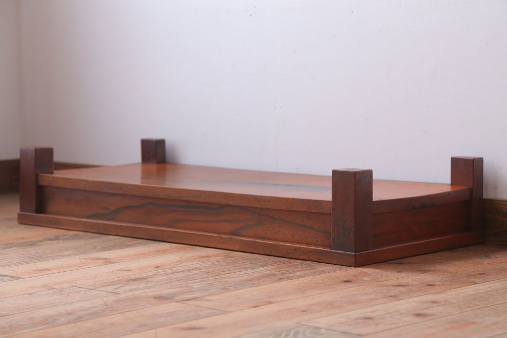 アンティーク雑貨　和製アンティーク　黒柿材!古い木製の置床