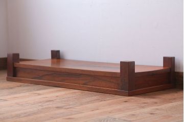 アンティーク雑貨　和製アンティーク　黒柿材!古い木製の置床