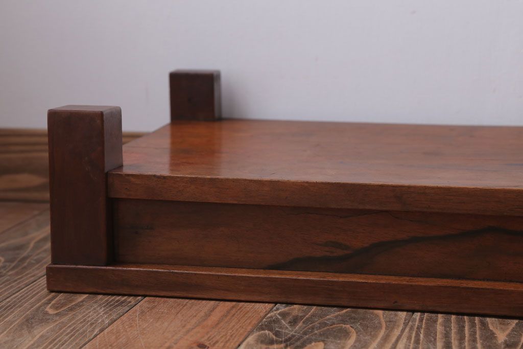 アンティーク雑貨　和製アンティーク　黒柿材!古い木製の置床
