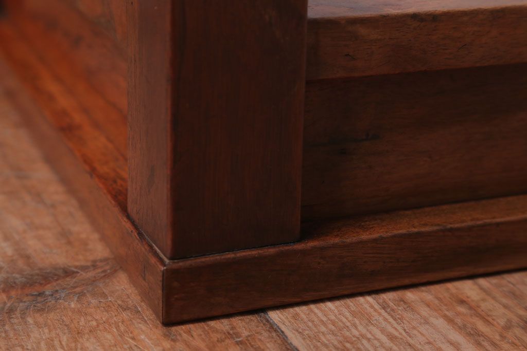 アンティーク雑貨　和製アンティーク　黒柿材!古い木製の置床