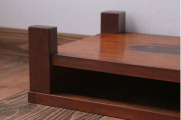 アンティーク雑貨　和製アンティーク　黒柿材!古い木製の置床