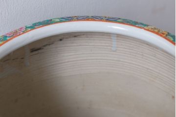 アンティーク雑貨　古民具・骨董　大正〜昭和初期　 十錦手火鉢 (手焙り)(2)