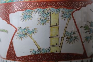 アンティーク雑貨　古民具・骨董　大正〜昭和初期　 十錦手火鉢 (手焙り)(2)