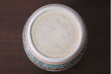 アンティーク雑貨　古民具・骨董　大正〜昭和初期　 十錦手火鉢 (手焙り)(2)