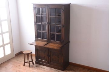 中古　高級品!永田良介商店製　優雅なカップボード(食器棚・収納棚)