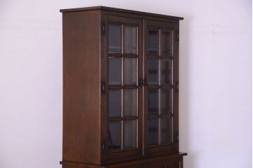 中古　高級品!永田良介商店製　優雅なカップボード(食器棚・収納棚)