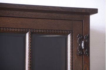 中古　高級品!永田良介商店製　優雅なカップボード(食器棚・収納棚)