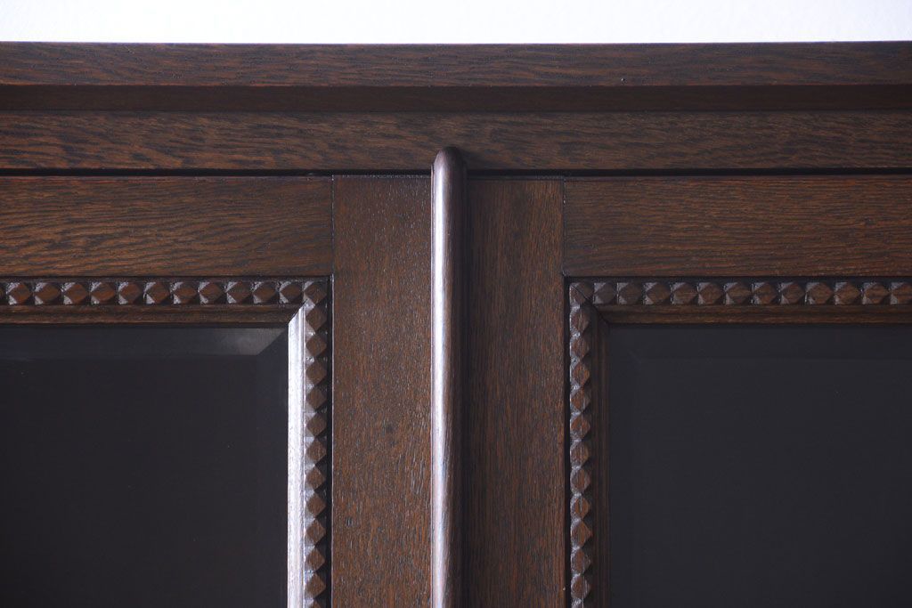 中古　高級品!永田良介商店製　優雅なカップボード(食器棚・収納棚)