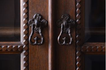 中古　高級品!永田良介商店製　優雅なカップボード(食器棚・収納棚)