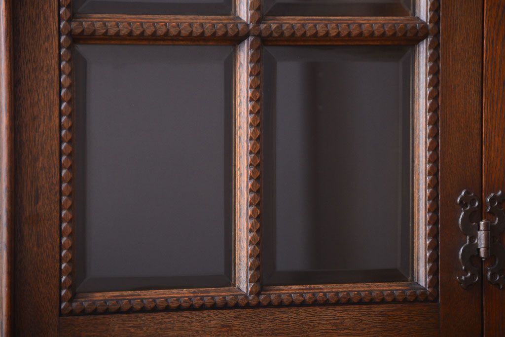 中古　高級品!永田良介商店製　優雅なカップボード(食器棚・収納棚)