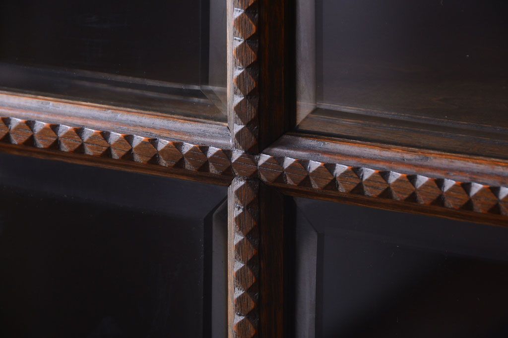 中古　高級品!永田良介商店製　優雅なカップボード(食器棚・収納棚)