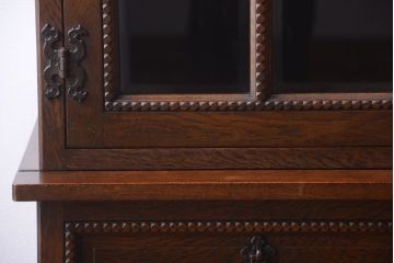 中古　高級品!永田良介商店製　優雅なカップボード(食器棚・収納棚)