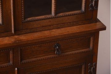 中古　高級品!永田良介商店製　優雅なカップボード(食器棚・収納棚)