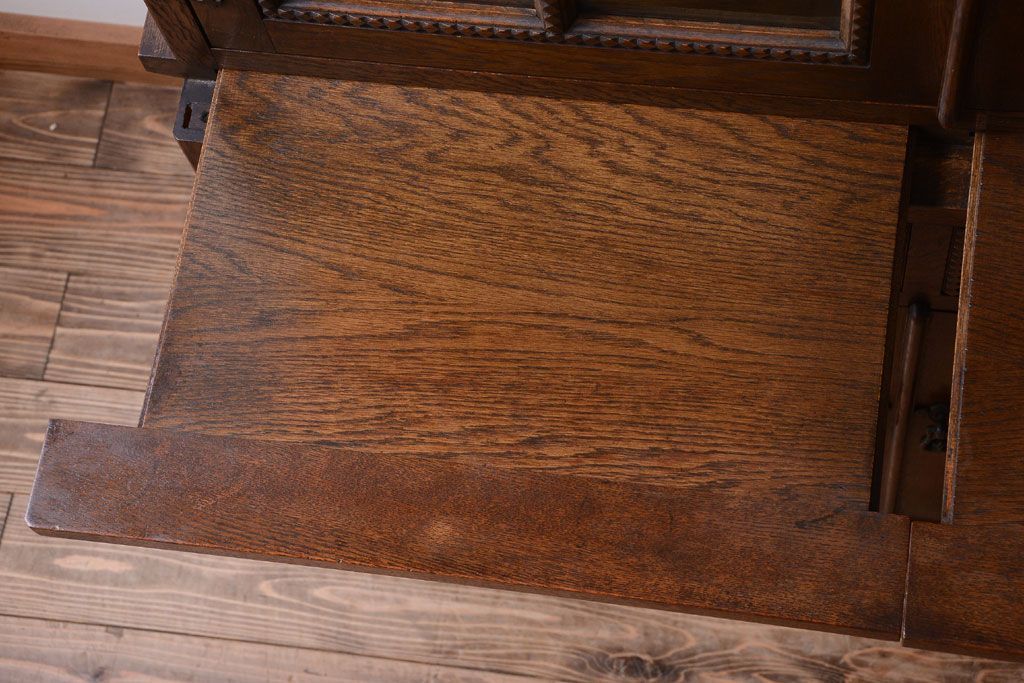 中古　高級品!永田良介商店製　優雅なカップボード(食器棚・収納棚)