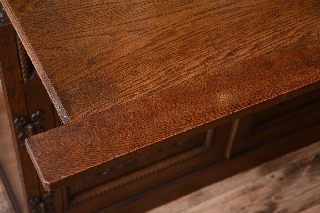 中古　高級品!永田良介商店製　優雅なカップボード(食器棚・収納棚)