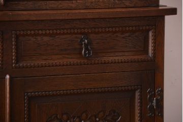 中古　高級品!永田良介商店製　優雅なカップボード(食器棚・収納棚)