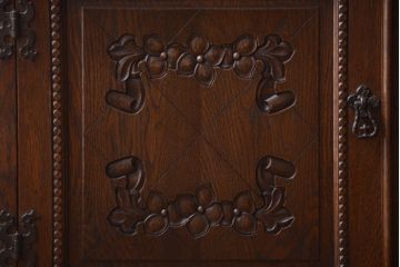 中古　高級品!永田良介商店製　優雅なカップボード(食器棚・収納棚)