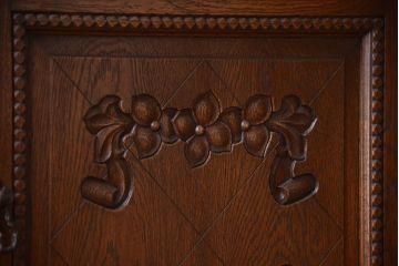 中古　高級品!永田良介商店製　優雅なカップボード(食器棚・収納棚)