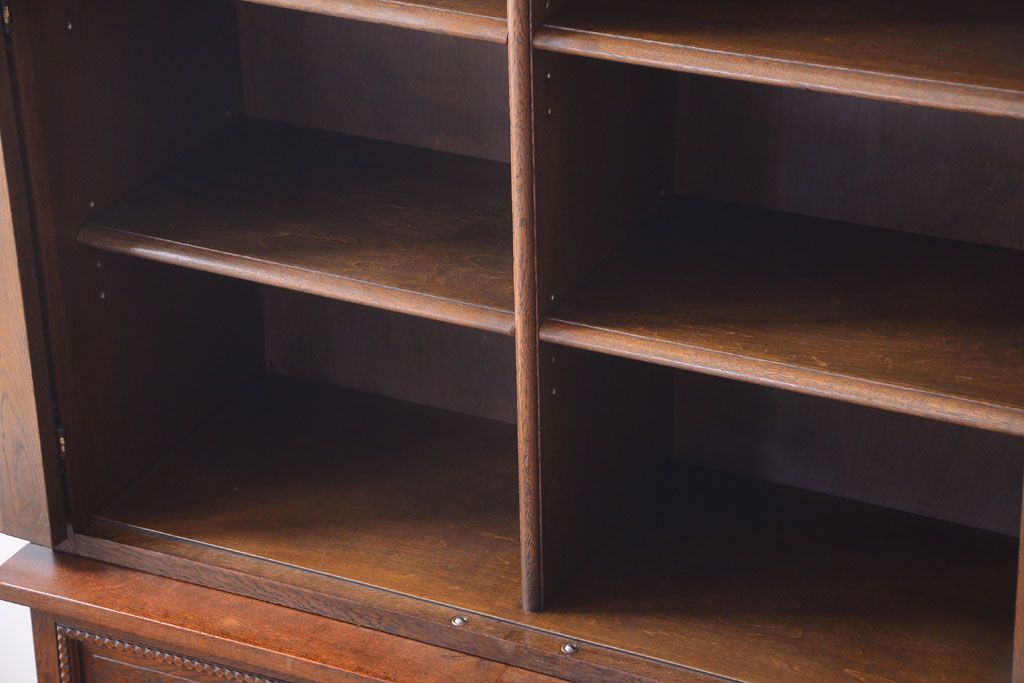 中古　高級品!永田良介商店製　優雅なカップボード(食器棚・収納棚)