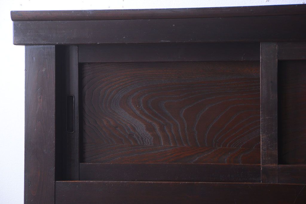 アンティーク家具　古民具・骨董　明治期　変わり型!アンティーク水屋箪笥