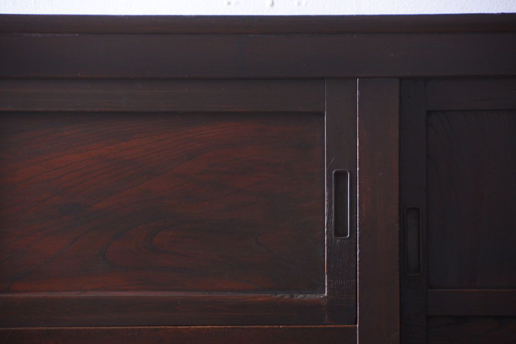 アンティーク家具　古民具・骨董　明治期　変わり型!アンティーク水屋箪笥