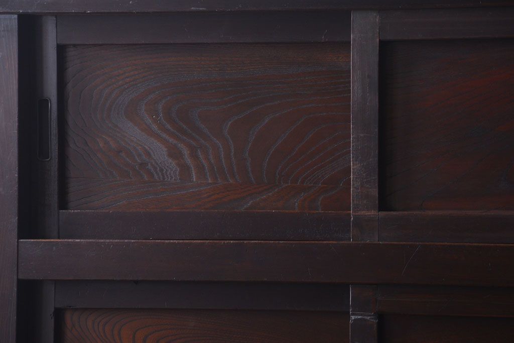 アンティーク家具　古民具・骨董　明治期　変わり型!アンティーク水屋箪笥