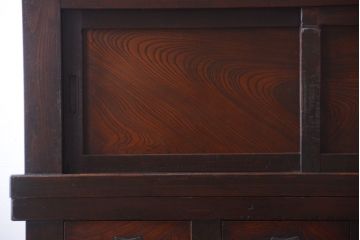 アンティーク家具　古民具・骨董　明治期　変わり型!アンティーク水屋箪笥