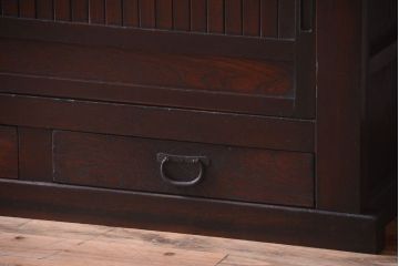 アンティーク家具　古民具・骨董　明治期　変わり型!アンティーク水屋箪笥