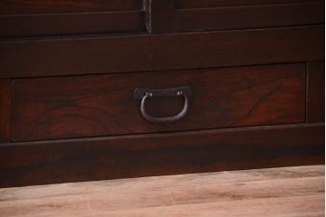 アンティーク家具　古民具・骨董　明治期　変わり型!アンティーク水屋箪笥