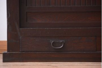 アンティーク家具　古民具・骨董　明治期　変わり型!アンティーク水屋箪笥