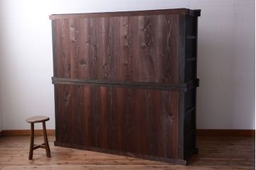 アンティーク家具　古民具・骨董　明治期　変わり型!アンティーク水屋箪笥