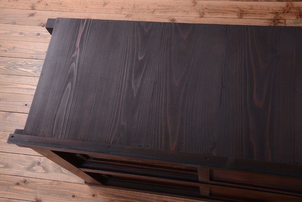 アンティーク家具　古民具・骨董　明治期　変わり型!アンティーク水屋箪笥