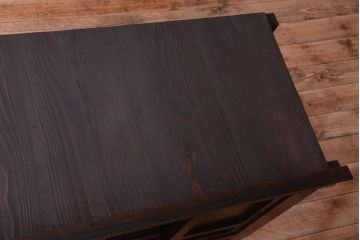 アンティーク家具　古民具・骨董　明治期　変わり型!アンティーク水屋箪笥