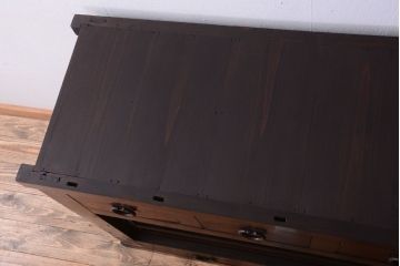 アンティーク家具　古民具・骨董　明治期　変わり型!アンティーク水屋箪笥