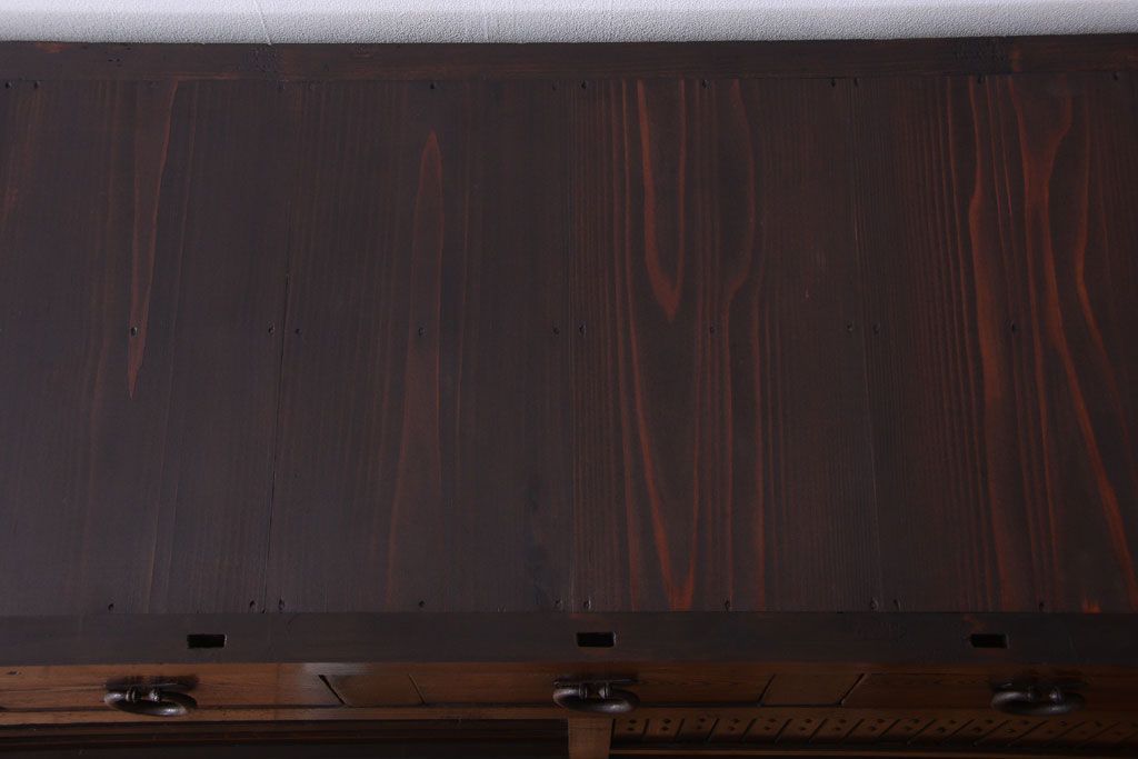 アンティーク家具　古民具・骨董　明治期　変わり型!アンティーク水屋箪笥