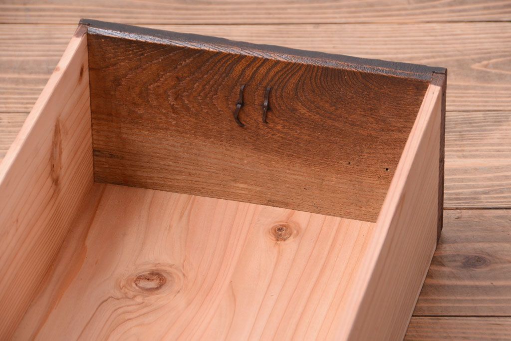 アンティーク家具　古民具・骨董　明治期　変わり型!アンティーク水屋箪笥